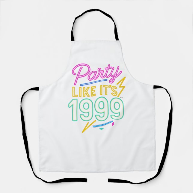 Delantal Fiesta Como Si Fuera 1999®™ – Voltaje Neon (Anverso)