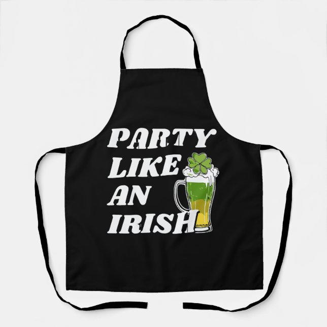 Delantal Fiesta Como un Irlandés (Anverso)