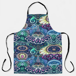 Delantal Fiesta de artistas alegre creación de garabatos
