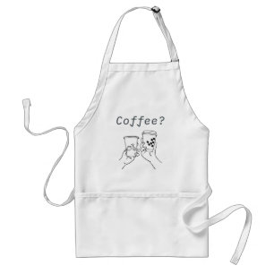 Delantal Fiesta de café Apron - Dos tazas de diversión