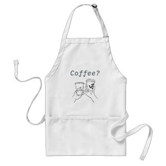 Delantal Fiesta de café Apron - Dos tazas de diversión