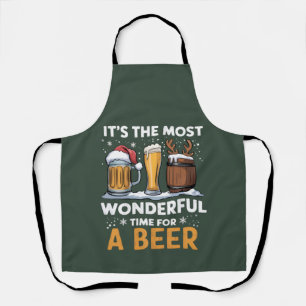 Delantal Fiesta de cerveza de Santa navidad bebiendo regalo