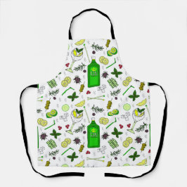 Delantal Fiesta de Cócteles Mixólogo Bebedor de Gin