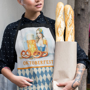 Delantal Fiesta De Oktoberfest Con Cerveza Y Pretzels ai
