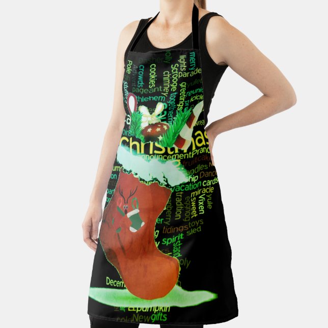 Delantal Fiesta festiva: Navidades Chef's para días especia (in situ)