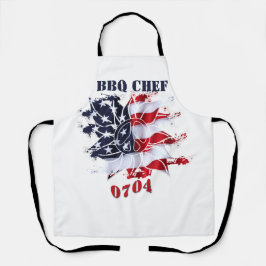 Delantal Fiesta patriótico de la Flor de la Paz 4 de julio