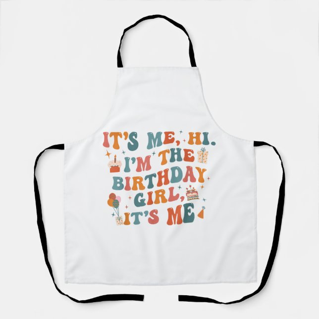 Delantal Fiesta Única De Cumpleaños Es Me Hi Im El Cumpleañ (Anverso)