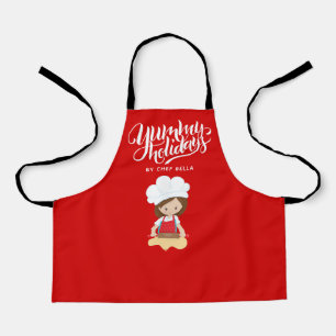 Delantal Fiestas Deliciosas De Chef Nombre Personalizado Ni