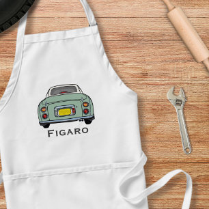 Delantal Figaración Cute Verde Nombre del Automóvil de Figa