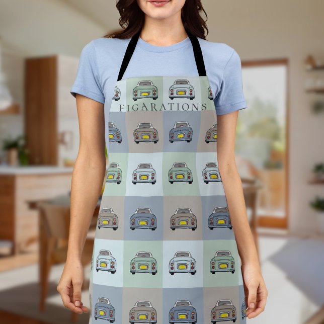 Delantal Figaración Temporada Figaro Car Name Garage Apron (Featuring the four official colours of figaro cars, just add your name)