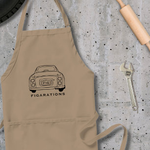 Delantal Figaro Car Name Garage Apron