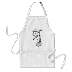Delantal Figura cocinero del palillo con la cucharón