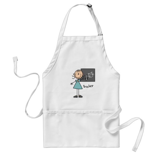Delantal Figura del palillo del profesor (Frente)