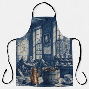 Delantal Filadelfia PA 1700’s Café Delft Azul Ar