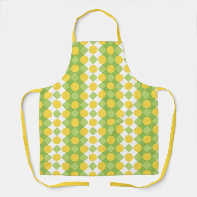 Delantal Filas alegres del patrón de formas (Anverso)