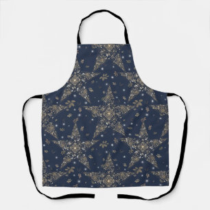 Delantal Filigrana Estelar Celestial Elegante - Azul