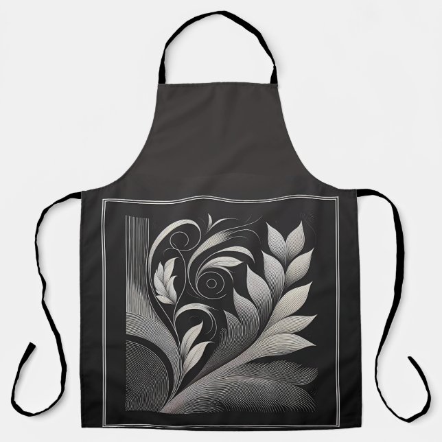 Delantal Filigree Leaf Frame Apron (Anverso)