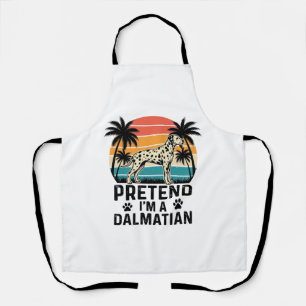 Delantal Finge que soy un dálmata vintage perro