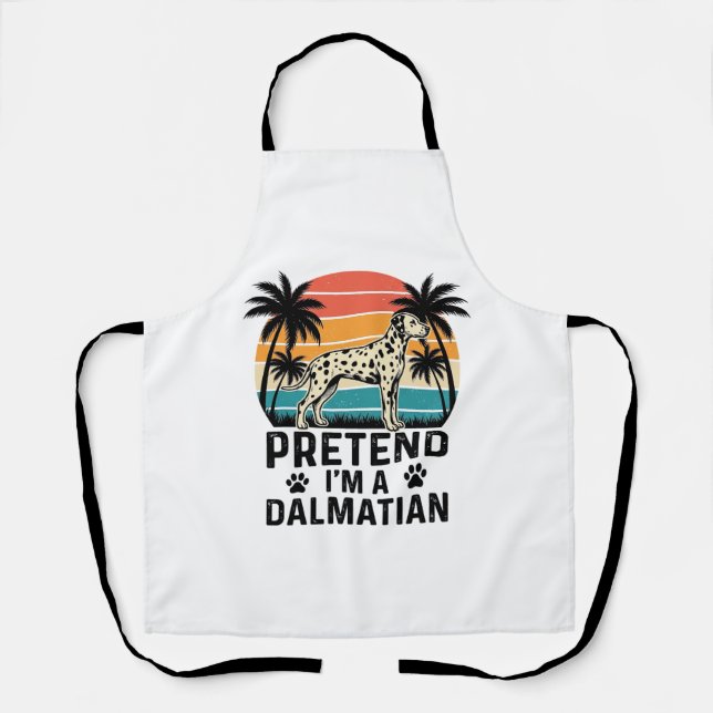 Delantal Finge que soy un dálmata vintage perro (Anverso)