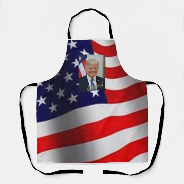 DELANTAL FIRMADO POR EL PRESIDENTE TRUMP (Anverso)