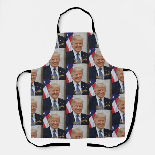 DELANTAL FIRMADO POR EL PRESIDENTE TRUMP (Anverso)