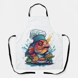 Delantal Fish Chef Awesome Wild Animal Lovely Fish