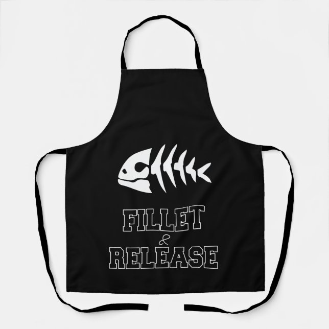 Delantal Fishing Fillet And Release T Shirt (Anverso)