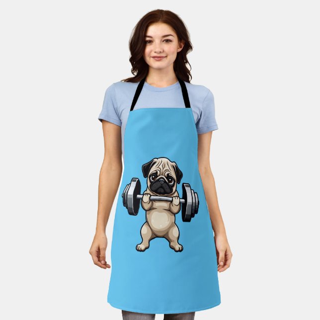 Delantal Fitness Pug (Gastado)