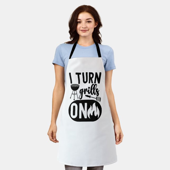 Delantal Flame y sabor: pasión culinaria (Gastado)