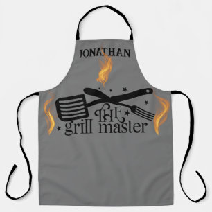 Delantal Flames BBQ El Grill Master Chef Cook Grilling
