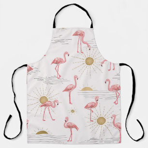 Delantal Flamingo al atardecer mano trenzado a mano sin fis