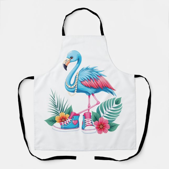 Delantal Flamingo Chucks and Pearls Comma La Harris 2024 (Anverso)
