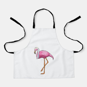 Delantal Flamingo como novia con velo