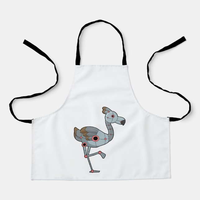 Delantal Flamingo como Robot (Anverso)
