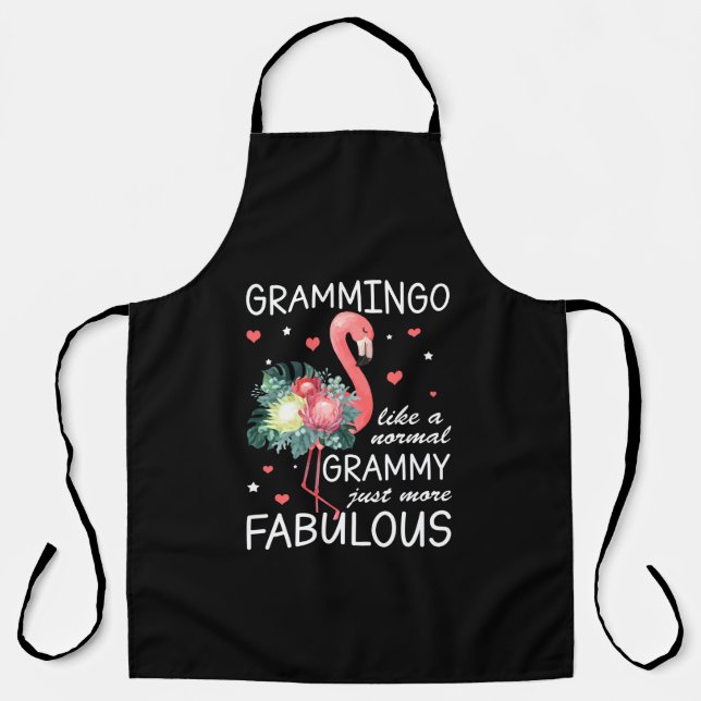 Delantal Flamingo Como Un Grammy Normal Más Fabuloso (Anverso)