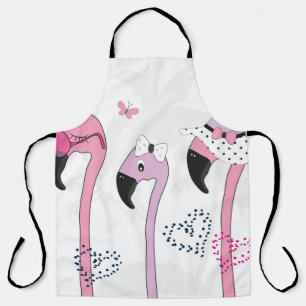 Delantal Flamingo con gafas de sol y gorra en verano. Corte