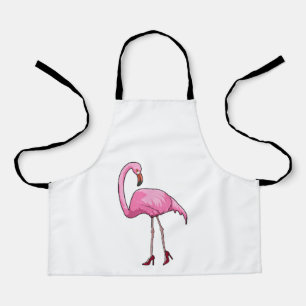Delantal Flamingo con tacones altos
