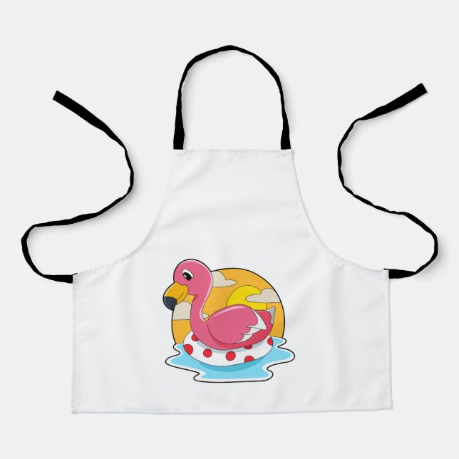 Delantal Flamingo en Natación con Vida (Anverso)