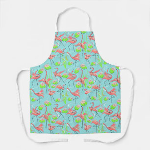 Delantal Flamingo Fandango repiten un patrón pequeño