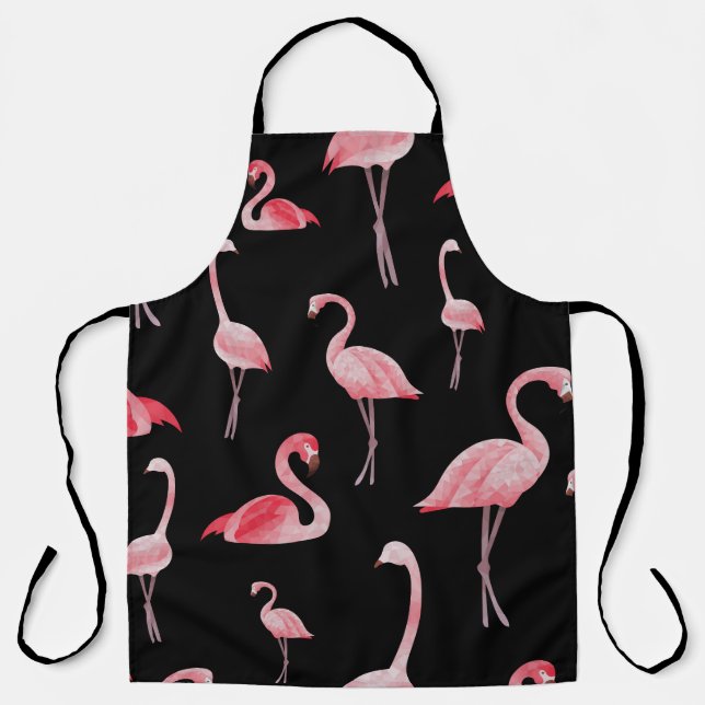 Delantal Flamingo Flock: Diseño sin costura (Anverso)
