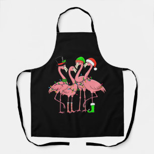 Delantal Flamingo Merry Christmas Funny Flamingo Lover Rega