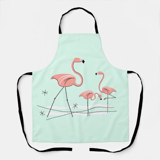 Delantal Flamingo Ocean Aqua Trio 2 delta (Anverso)