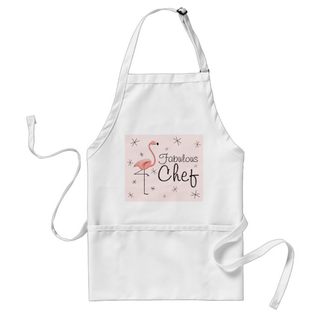 Delantal Flamingo Pink Fabulous Chef apron (Frente)