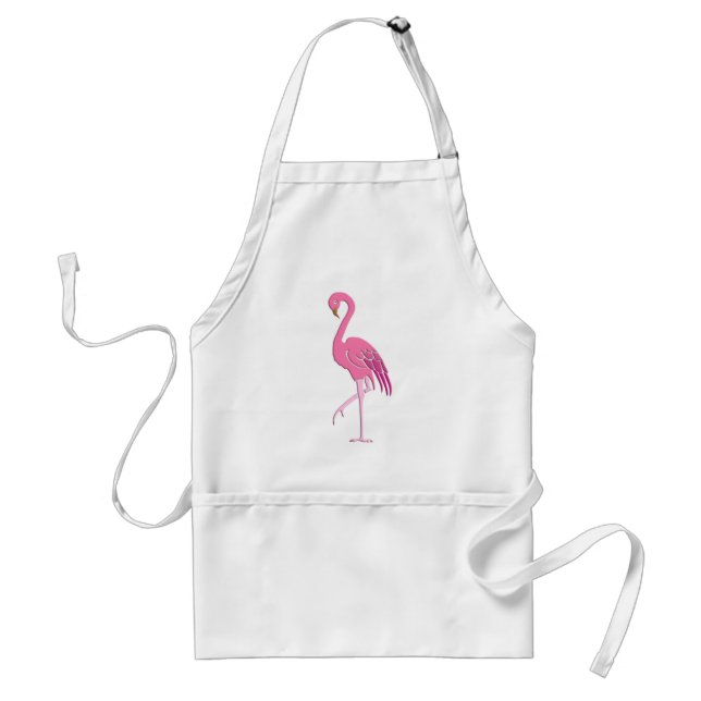 Delantal Flamingo rosa bonito (Frente)