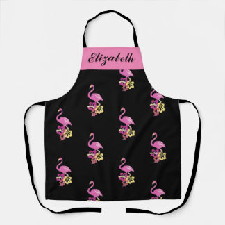 Delantal Flamingo Rosa En Apron De Impresión De Todo Sobre