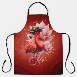Delantal Flamingo Steampunk - Arte digital fantástico