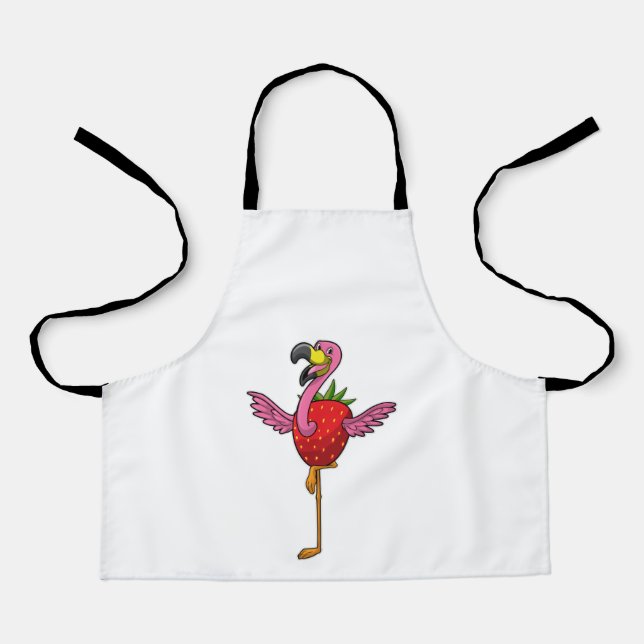 Delantal Flamingo with Strawberry (Anverso)