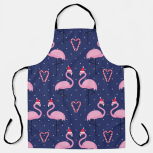 Delantal Flamingo Xmas Gorra Candy Pattern