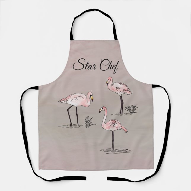 Delantal Flamingos (Anverso)