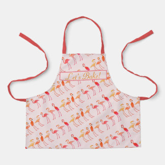 Delantal Flamingos dejamos hornear niños rosados en Apron